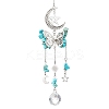 Alloy Hollow Moon Butterfly Hanging Ornaments HJEW-TA00173-02-1