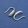 Rack Plating Brass Pave Cubic Zirconia Earring Hooks KK-O143-17S-2