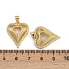 Brass Micro Pave Clear Cubic Zirconia Pendants ZIRC-I367-13G-05-3
