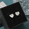 Rack Plating Brass Micro Pave Clear Cubic Zirconia Stud Earrings EJEW-K299-01P-I-1