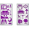 2Pcs 2 Style 304 Stainless Steel Cutting Dies Stencils DIY-FG0001-97-1