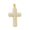 Rack Plating Brass Micro Pave Cubic Zirconia Pendants KK-S380-39D-G-1
