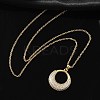 Brass Micro Pave Cubic Zirconia Pendant Necklaces for Women LS-NJEW-U020-01G-01-2