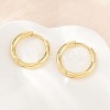 Brass Huggie Hoop Earrings Earrings KK-CBA8A92-03G-3