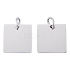 Anti-Tarnish 304 Stainless Steel Stamping Blank Tag Charms STAS-I311-28P-1