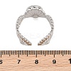 Shell Shape 304 Stainless Steel Cuff Ring Components SA-CBA098D-03P-A-3