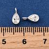 925 Sterling Silver Pave Clear Cubic Zirconia Charms STER-D306-04S-01-4