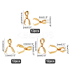 36Pcs 3 Styles 304 Stainless Steel Pinch Bails STAS-UN0021-45G-4