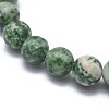 Natural Green Spot Jasper Bead Stretch Bracelets BJEW-K212-A-017-3