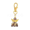 Angel Glass & Alloy Pendant Decorations HJEW-MZ00360-07-2