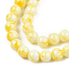 Spray Painted Glass Bead Strands X-GLAA-R139-8mm-17-2