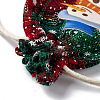 Christmas Theme Rectangle Jute Bags with Jute Cord LS-ABAG-E006-01D-3