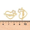 Mother's Day Brass Micro Pave Clear Cubic Zirconia Word Mama Connector Charms KK-F931-17A-G-3