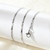 Non-Tarnish 304 Stainless Steel Herringbone Chain Necklace for Women LS-NJEW-G097-02P-3