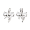 Brass Micro Pave Cubic Zirconia Pendants KK-P271-06P-C-1
