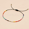Bohemian Minimalist Glass Seed Bead Braided Bead Bracelets for Women PE3072-3
