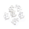 Silver Color Plated Alloy Letter Pendants LS-PALLOY-J718-01S-E-2
