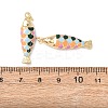 Brass Enamel Pendants KK-C143-44B-G03-3