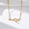 304 Stainless Steel Chemical Symbol Pendant Necklaces NJEW-Z073-03G-02-1