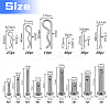 55Pcs 304 Stainless Steel Hitch Pin Clips & 90Pcs Open Latch & 39Pcs Connecting Rod Plug Bolt Pins STAS-AR0002-68-3