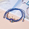 Big Evil Eye Braided Bead Bracelet BJEW-JB07109-01-2