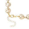 CCB Plastic Heart Beaded Necklaces NJEW-JN05841-02-5