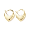 Rack Plating Brass Heart Thick Hoop Earrings for Women EJEW-G315-02G-1