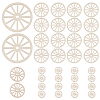 40Pcs 2 Styles Unfinished Blank Wooden Wheel Pendants Set for Painting Arts HJEW-OC0001-44-1