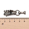 Brass Micro Pave Cubic Zirconia Fold Over Clasps KK-L223-003B-3