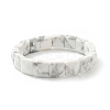 Square Synthetic Howlite Beads Stretch Bracelets for Women Men BJEW-C097-06V-4
