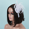 Polyester & Fether Hair Accessories AJEW-WH0031-31C-4