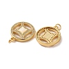 Copper Cash Brass Micro Pave Cubic Zirconia with Synthetic Opal Pendants KK-D096-08G-02-2