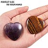 2Pcs 2 Style Heart Natural Mixed Gemstone Massage G-SZ0001-76C-3