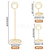 24Pcs 3 Styles Alloy Spiral Round Name Card Holder AJEW-GA0005-89LG-2