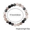 Natural Tourmalinated Quartz & Moonstone & Glass Round Beads Strertch Bracelets for Women Men NE6607-4
