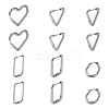 12Pcs 6 Style 303 Stainless Steel Hoop Earrings for Women EJEW-MP0001-01-2