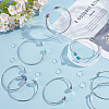 8Pcs 4 Styles 304 Stainless Steel Cuff Blank Bangle Bases with Flat Round Tray STAS-UN0064-29-2
