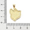 Brass Micro Pave Clear Cubic Zirconia Pendants KK-A221-15B-G-3