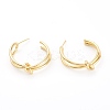Brass Stud Earrings EJEW-Z007-02G-4
