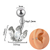 G23 Titanium Pave Clear Cubic Zirconia Curved Barbell Cartilage Earrings FS-WGD98FB-39-1