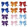 24Pcs 6 Colors Bowknot Handmade Polyester Ornament Accessories AJEW-TA0001-64-2