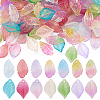 140Pcs 14 Color Autumn Theme Two Tone Spray Painted Glass Pendants GLAA-GA0001-84-1