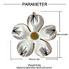 304 Stainless Steel Enamel Big Pendants STAS-OY004-79G-2