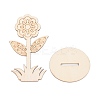 DIY Unfinished Wood Flowers Cutout WOOD-P017-06-2