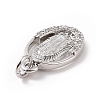 Brass Micro Pave Cubic Zirconia Pendants KK-C012-10P-3