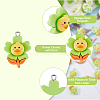 60pcs Opaque Resin Pendants RESI-DC0001-15-4