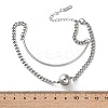 304 Stainless Steel Curb Chain Wrap Bracelets for Women BJEW-A036-12P-5