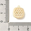 Brass Micro Pave Clear Cubic Zirconia Charms KK-Z073-26G-3
