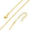 Brass Rondelle Link Chain Necklaces for Women NJEW-K282-04G-4