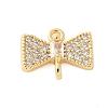 Brass Micro Pave Cubic Zirconia Connector Charms KK-U056-53G-1